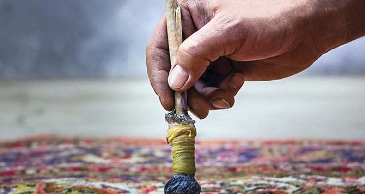 روش های خانگی ترمیم رنگ فرش